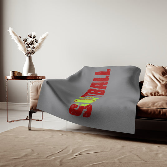 Softball Sweatshirt Blanket