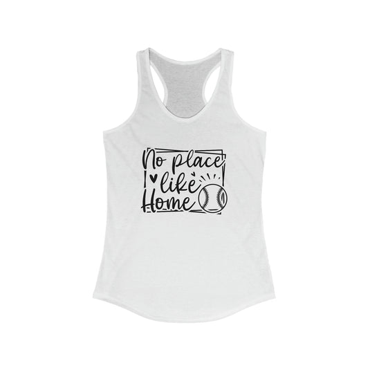 No Place Like Home V1 Baseball Obsessed Women's Racerback Tank