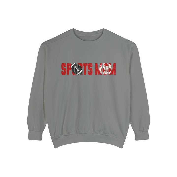 Sports Mom w/Football & Soccer Ball Adult Unisex Premium Crewneck Sweatshirt