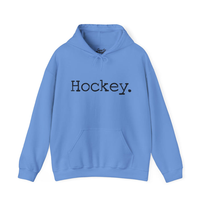 Typewriter Design Hockey Adult Unisex Hooded Sweatshirt