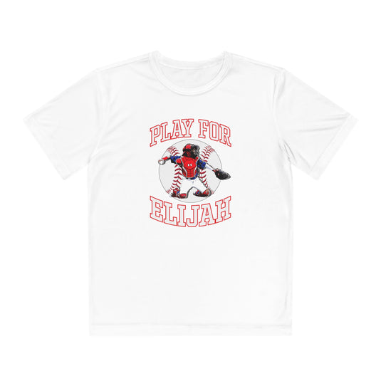 Play for Elijah Youth Unisex Moisture Wicking T-Shirt