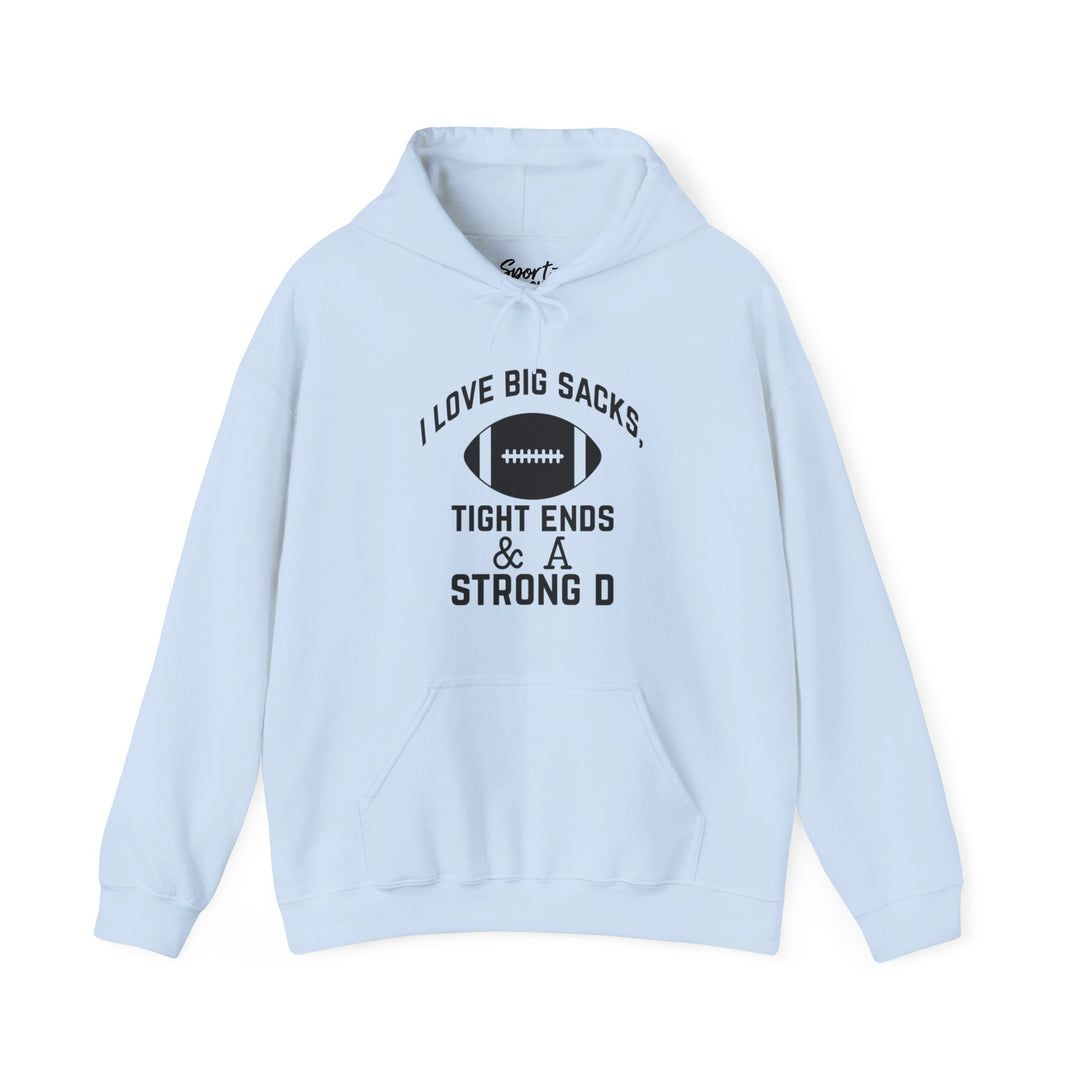 I Love Big Sacks Football Unisex Adult Hooded Sweatshirt