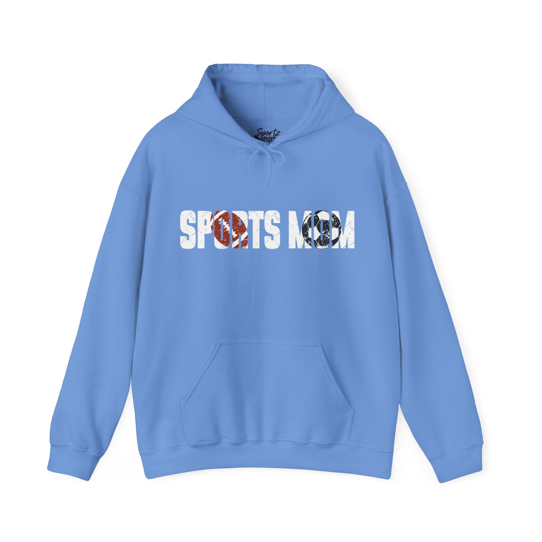Sports Mom w/Football & Soccer Ball Adult Unisex Hooded Sweatshirt