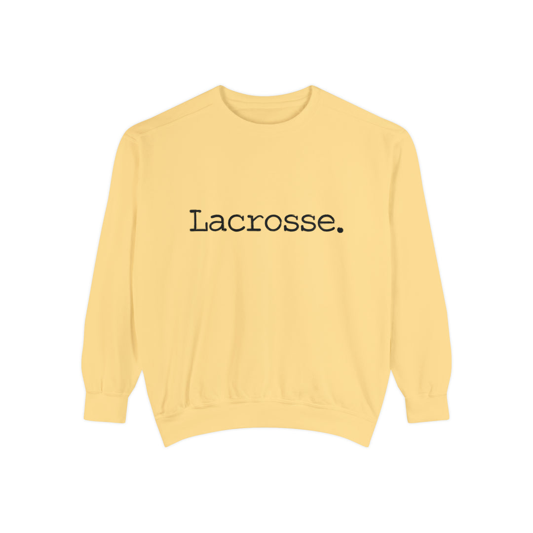 Typewriter Design Lacrosse Adult Unisex Premium Crewneck Sweatshirt