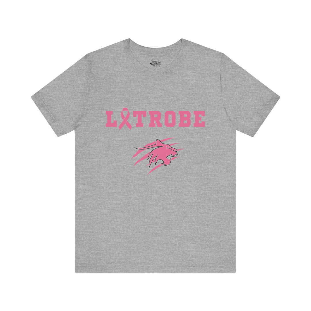 Latrobe Boys Soccer Unisex Adult T-Shirt - Breast Cancer Design