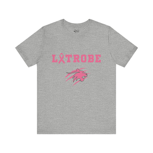 Latrobe Boys Soccer Unisex Adult Basic T-Shirt - Breast Cancer Design