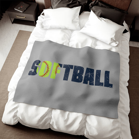 Softball Sweatshirt Blanket