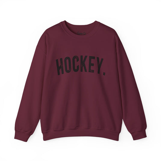 Rustic Design Hockey Adult Unisex Basic Crewneck Sweatshirt