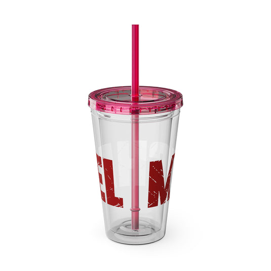 Baseball 16 oz Sunsplash Tumbler with Straw w/Custom Name