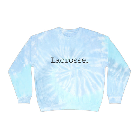 Typewriter Design Lacrosse Adult Unisex Tie-Dye Crewneck Sweatshirt