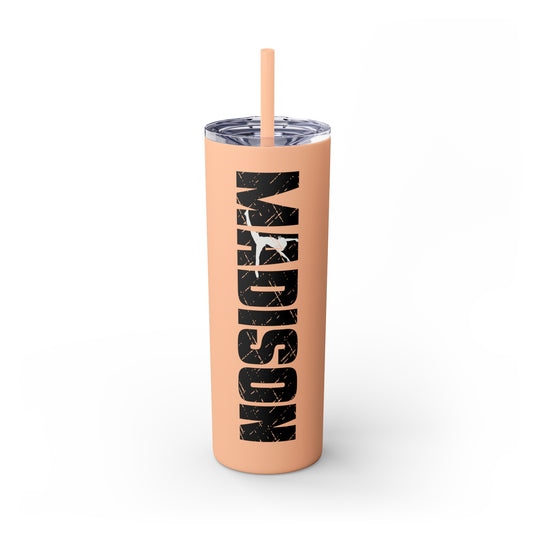 Dance 20oz Skinny Tumbler with Straw w/Custom Name