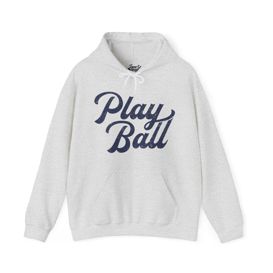 Play Ball Baseball Adult Unisex Basic Hooded Sweatshirt