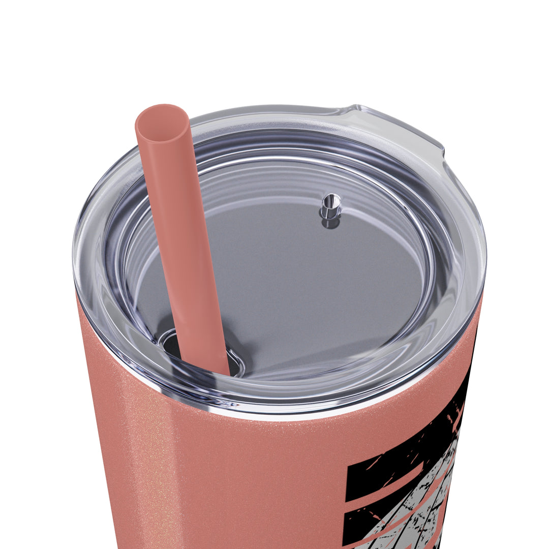 Volleyball 20oz Skinny Tumbler with Straw w/Custom Name