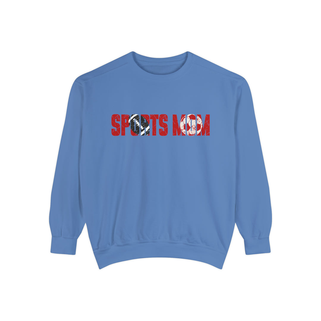 Sports Mom w/Football & Soccer Ball Adult Unisex Premium Crewneck Sweatshirt