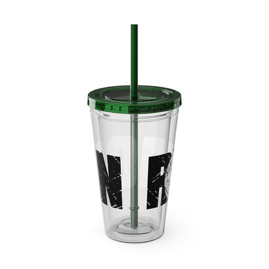 Volleyball 16 oz Sunsplash Tumbler with Straw w/Custom Name