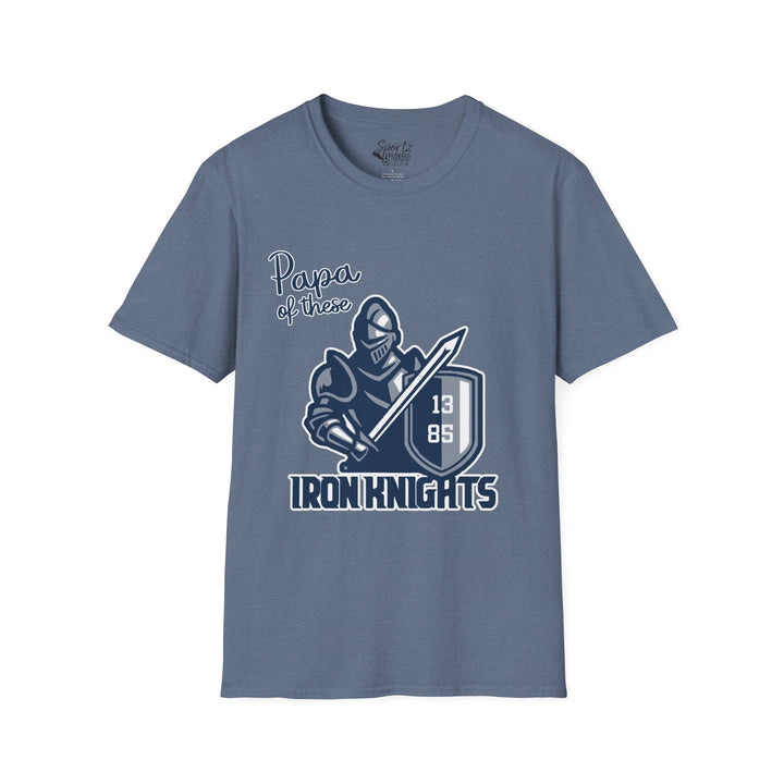 Iron Knights Adult Unisex T-Shirt - Papa of These Design