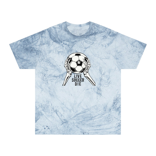 Live Soccer Die Adult Unisex Colorblast T-Shirt