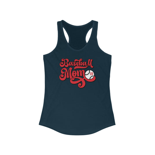 Baseball Mom Personalized Women's Racerback Tank