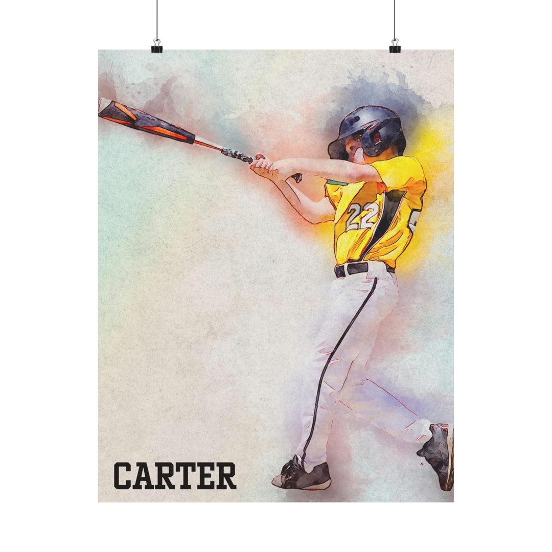 Matte Vertical Poster w/Watercolor Effect