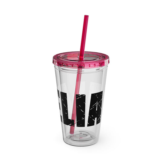 Cheer 16 oz Sunsplash Tumbler with Straw w/Custom Name