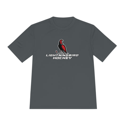 Wheeling Lightningbirds Unisex Adult Moisture Wicking T-Shirt - Hockey Design