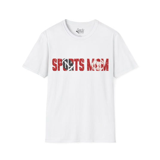 Sports Mom w/Football & Soccer Ball Adult Unisex Basic T-Shirt