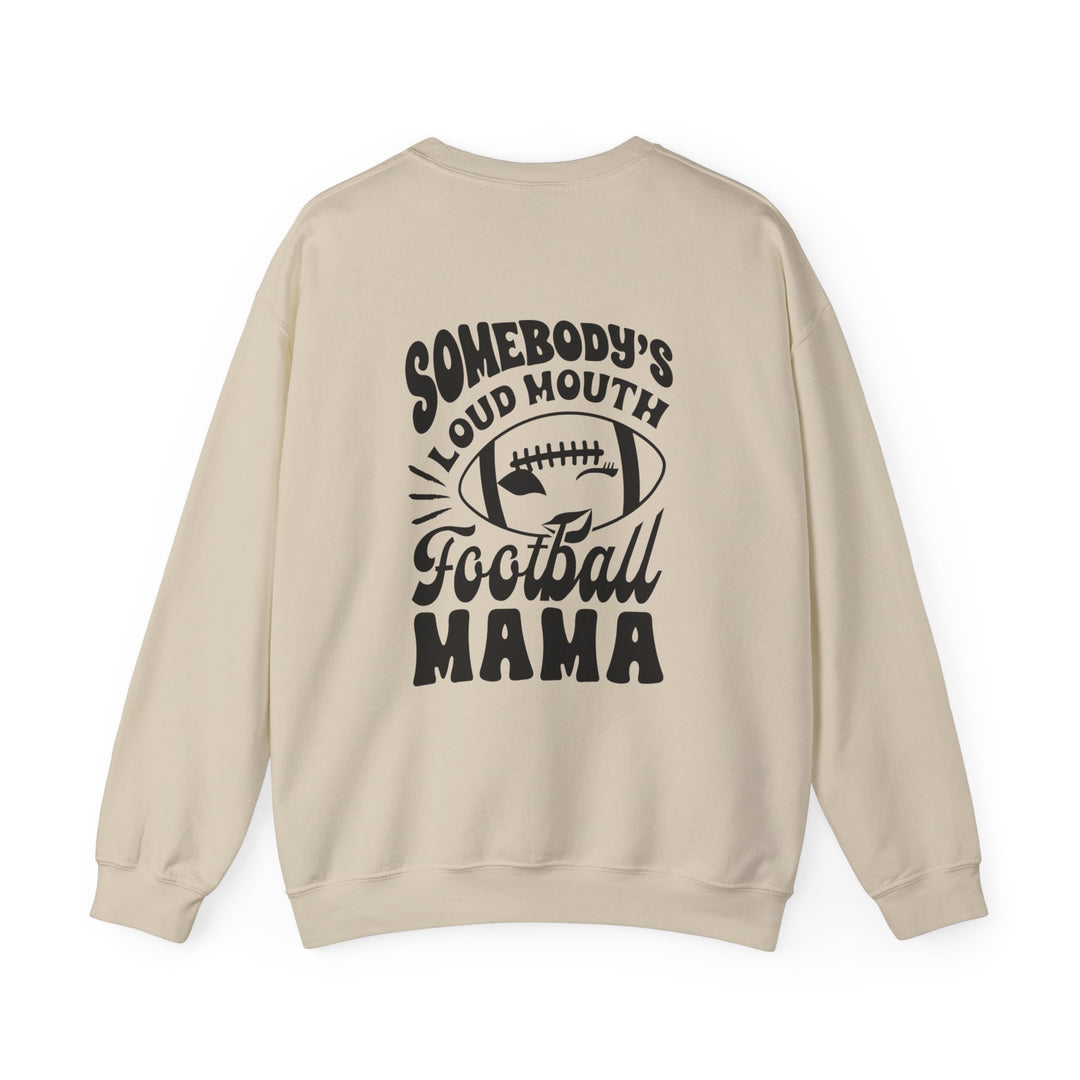 Somebody's Loud Mouth Football Mama Adult Unisex Crewneck Sweatshirt