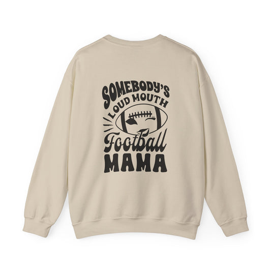 Somebody's Loud Mouth Football Mama Adult Unisex Basic Crewneck Sweatshirt