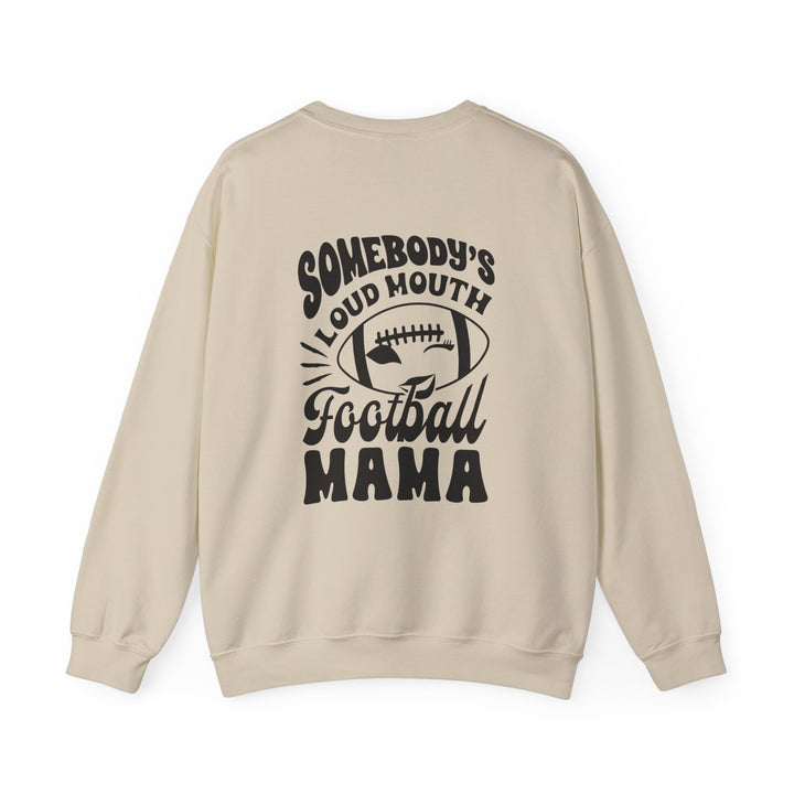 Somebody's Loud Mouth Football Mama Adult Unisex Crewneck Sweatshirt