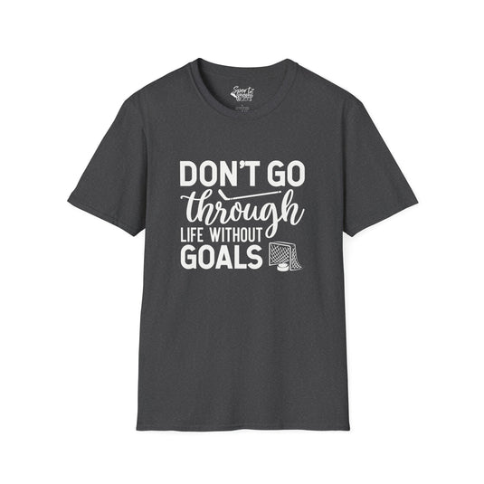 Don't Go Through Life Hockey Adult Unisex Basic T-Shirt