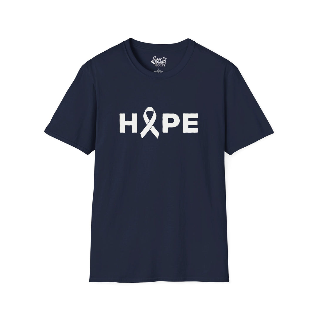 Hope Cancer Ribbon Adult Unisex T-Shirt