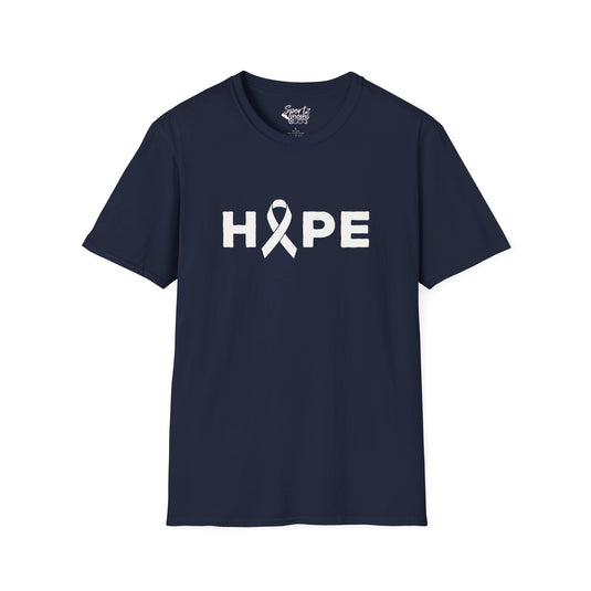 Hope Cancer Ribbon Adult Unisex Basic T-Shirt