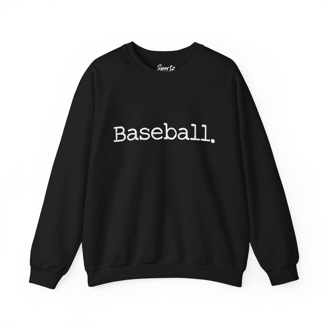 Typewriter Design Baseball Adult Unisex Crewneck Sweatshirt