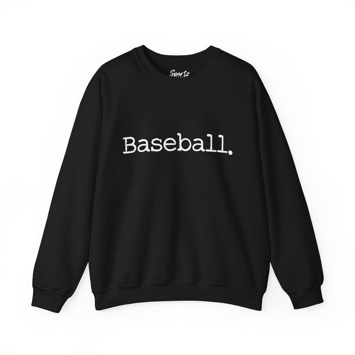Typewriter Design Baseball Adult Unisex Crewneck Sweatshirt