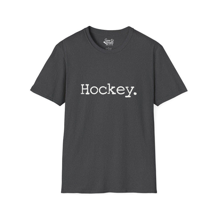 Typewriter Design Hockey Adult Unisex T-Shirt