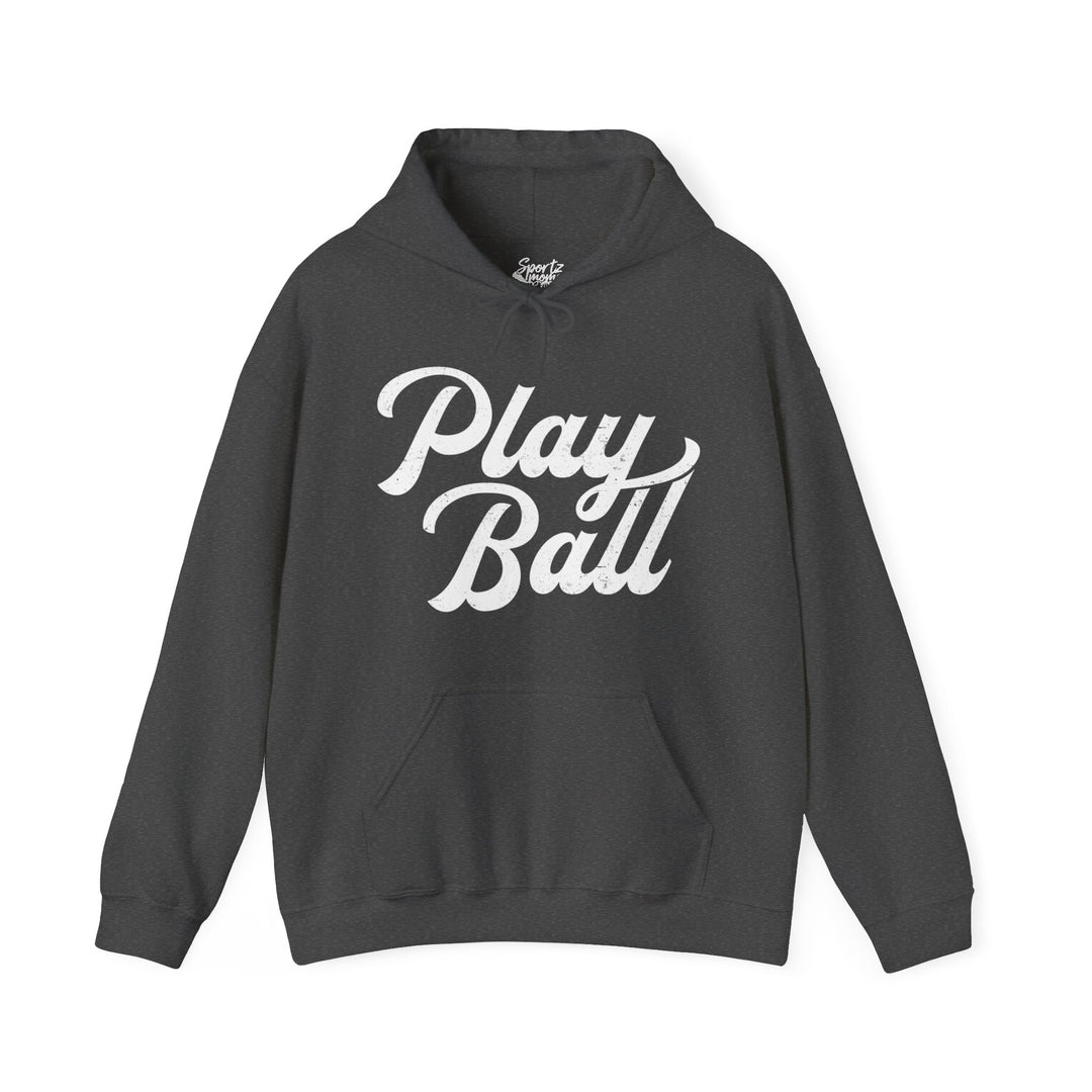 Play Ball Baseball Adult Unisex Hooded Sweatshirt