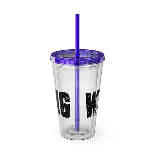 Wrestling 16 oz Sunsplash Tumbler with Straw