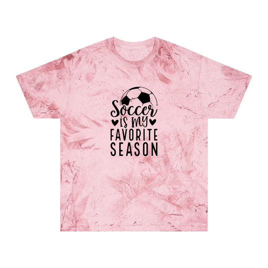 Soccer is My Favorite Season Adult Unisex Colorblast T-Shirt