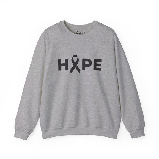 Hope Cancer Ribbon Adult Unisex Basic Crewneck Sweatshirt