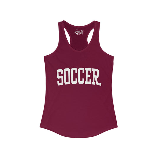 Tall Design Soccer Adult Women's Racerback Tank