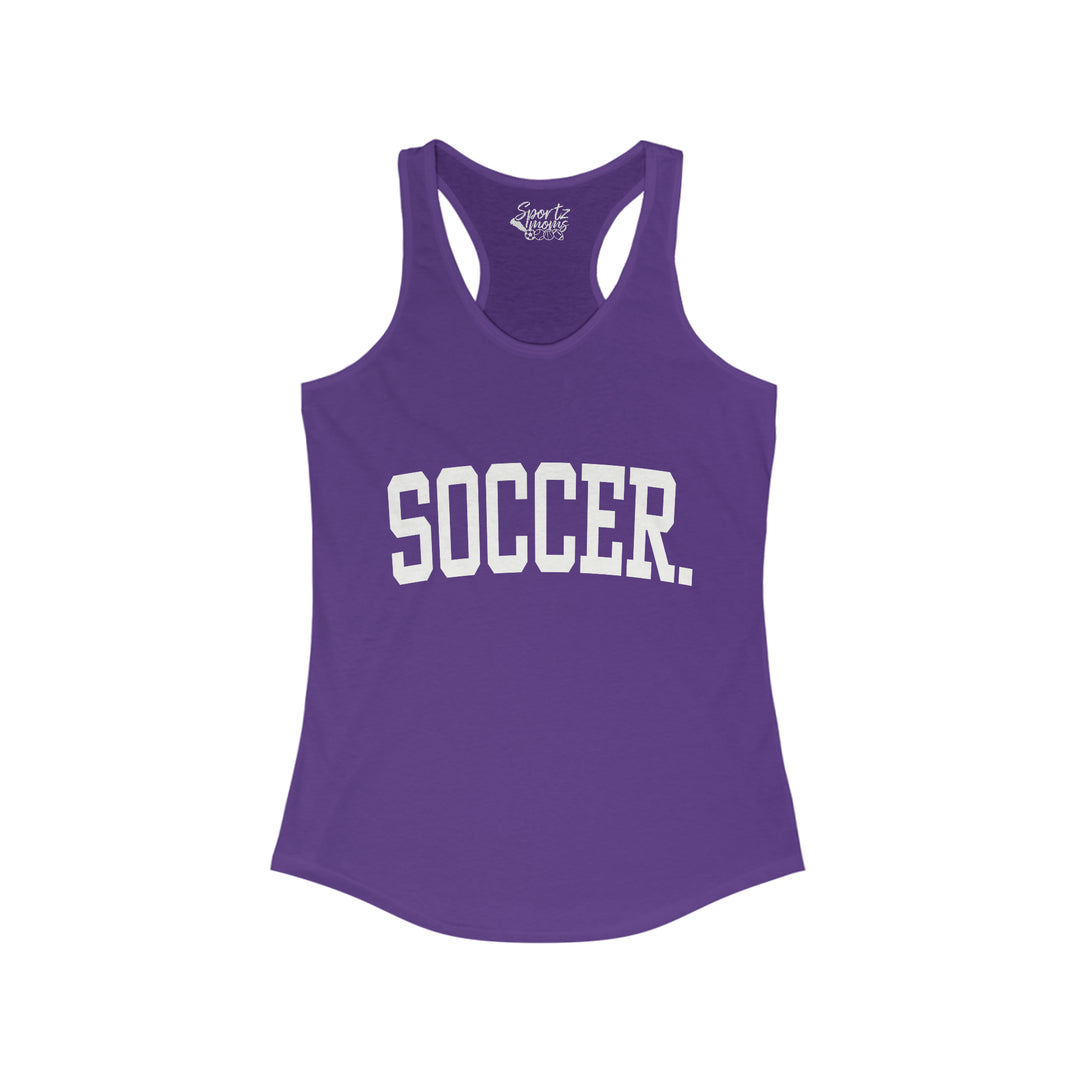 Tall Design Soccer Adult Women's Racerback Tank