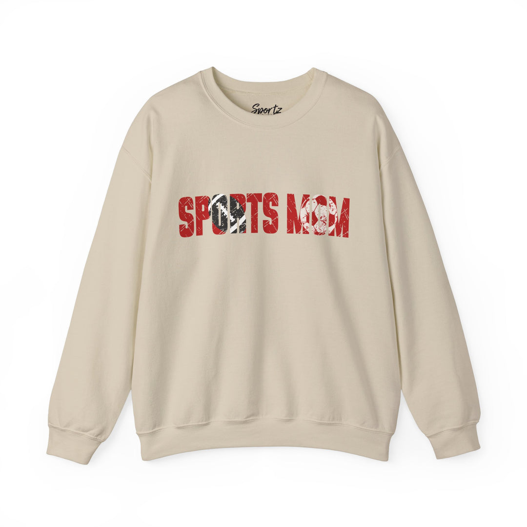 Sports Mom w/Football & Soccer Ball Adult Unisex Crewneck Sweatshirt
