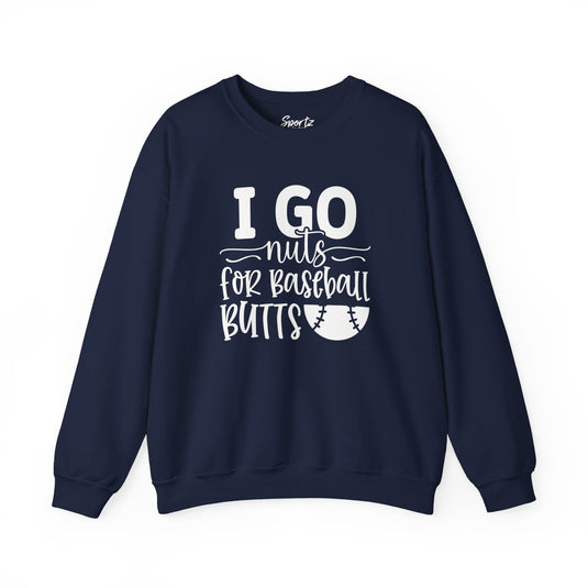 I Go Nuts Baseball Adult Unisex Basic Crewneck Sweatshirt