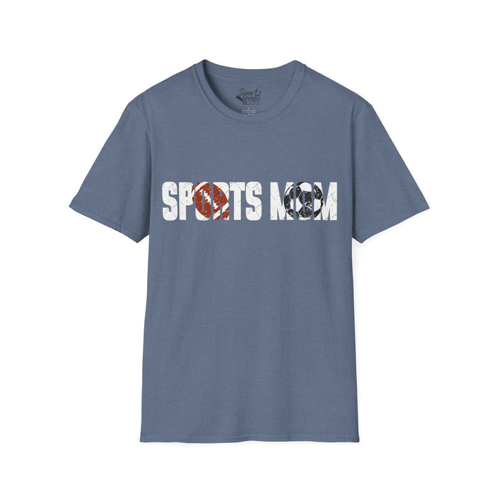 Sports Mom w/Football & Soccer Ball Adult Unisex T-Shirt