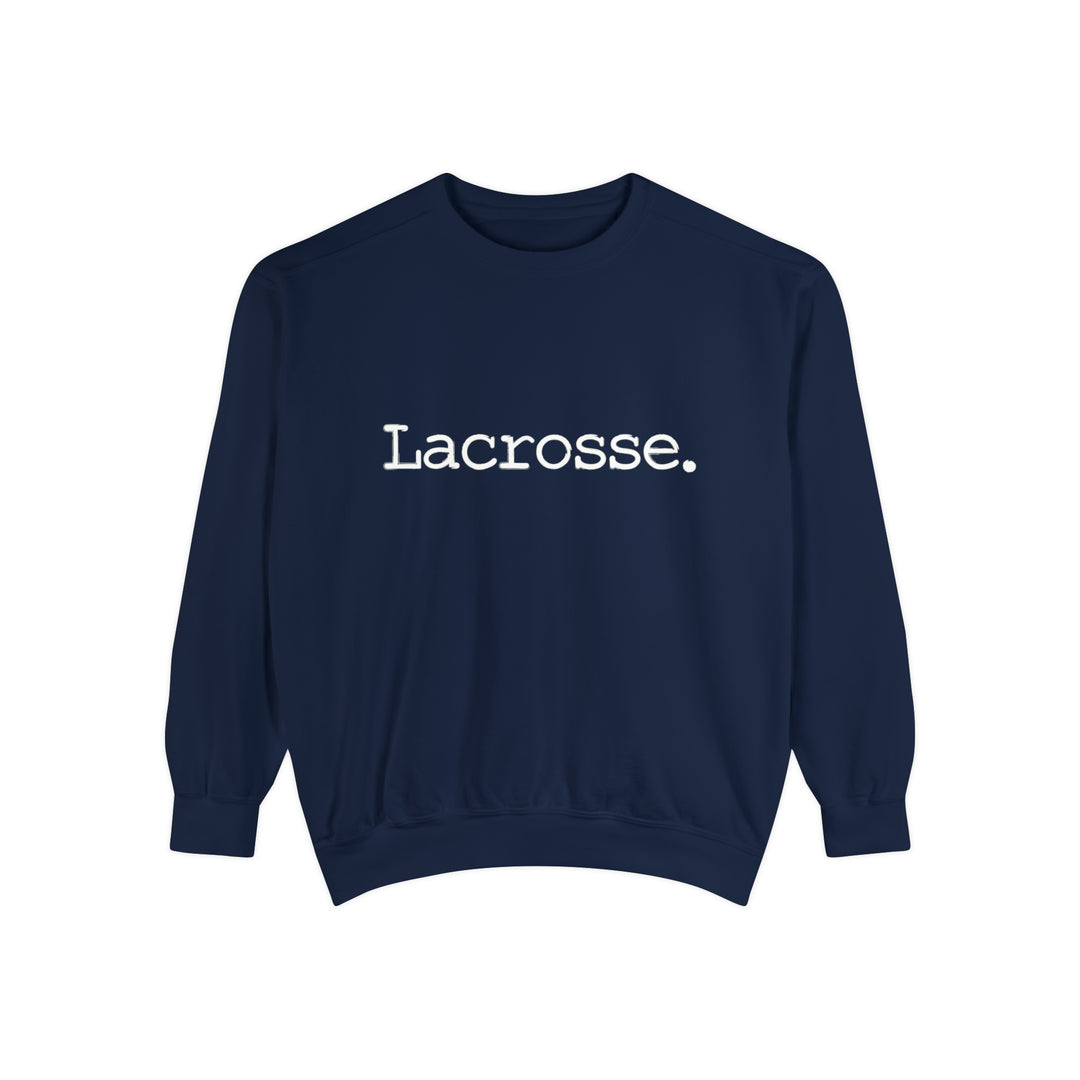 Typewriter Design Lacrosse Adult Unisex Premium Crewneck Sweatshirt