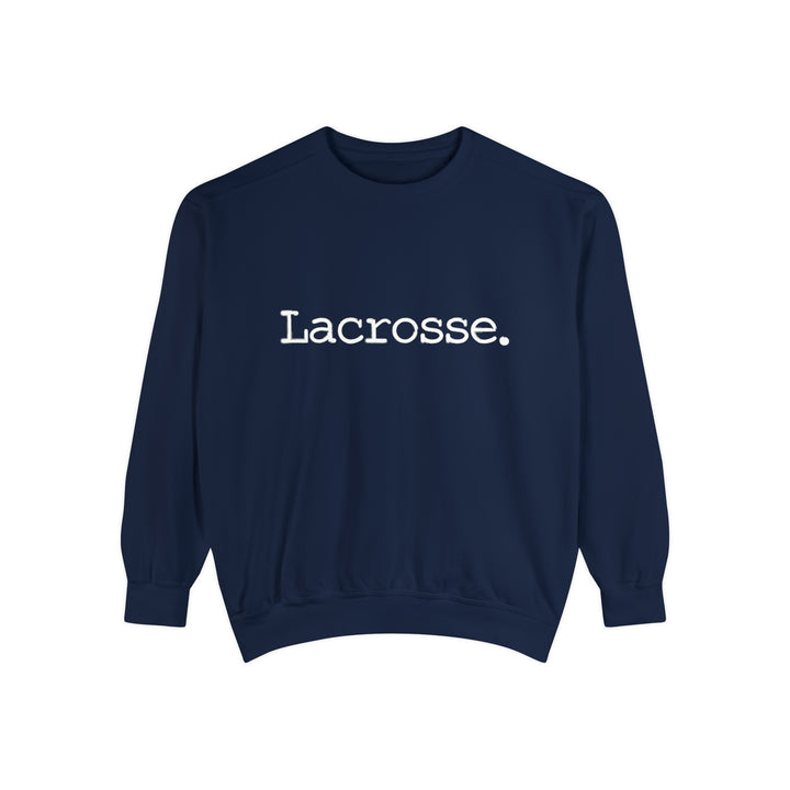 Typewriter Design Lacrosse Adult Unisex Premium Crewneck Sweatshirt