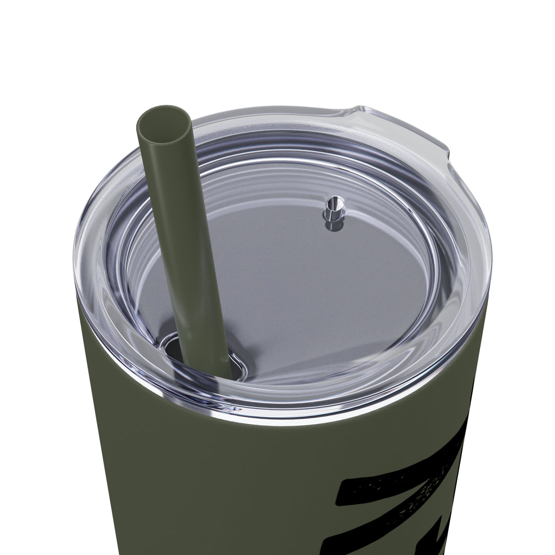 Rustic Design Hockey 20oz Skinny Tumbler with Straw in Matte or Glossy