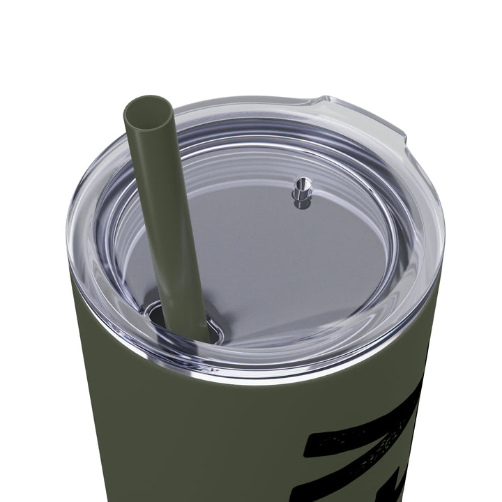 Rustic Design Hockey 20oz Skinny Tumbler with Straw in Matte or Glossy