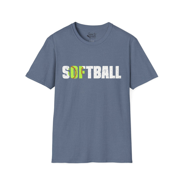 Softball w/White Text Adult Unisex T-Shirt