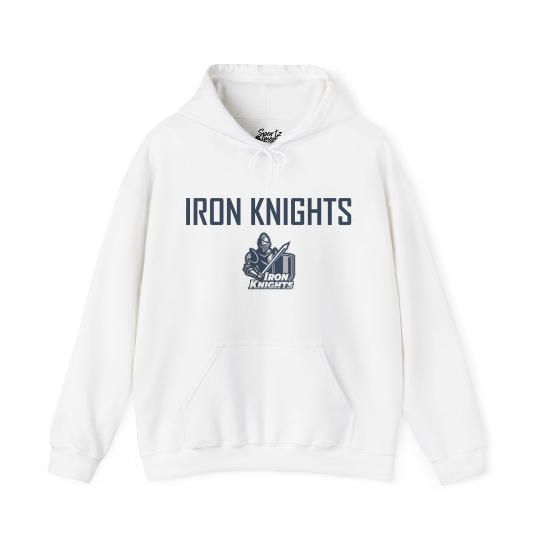 Iron Knights Adult Unisex Hooded Sweatshirt w/Knight Design, Name & Number on back